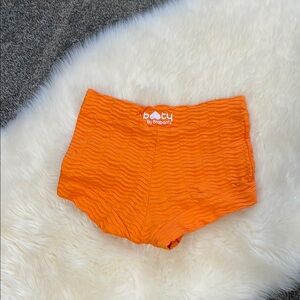 Booty by Brabants Orange Textured Bike Shorts